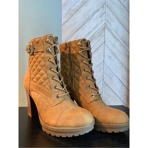 G by Guess- Talore Heeled Hickers Laced Up Bootie